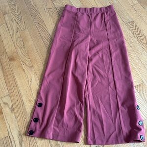 Unknown Burnt Orange Flowy Pants